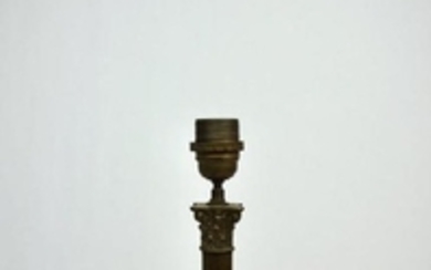 Antique French Victorian Brass Corinthian Pillar Table
