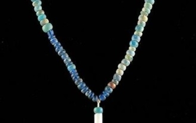 17th C. Native American Glass & Ceramic Bead Necklace