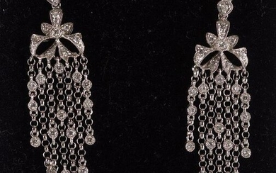 18 CT GOLD AND DIAMOND CHANDELIER EARRINGS