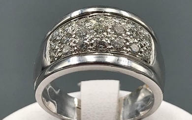 18 kt. White gold - Ring - 0.84 ct Diamond