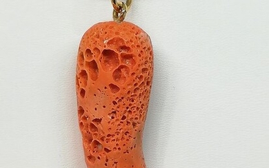 18 kt. Yellow gold - Pendant coral