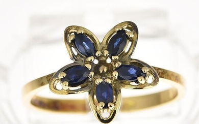 18 kt. Yellow gold - Ring - 0.65 ct Sapphires