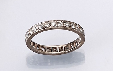 18 kt gold memoryring with diamonds ,...