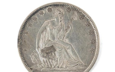 1841-O SEATED LIBERTY 50 CENT COIN, UNC