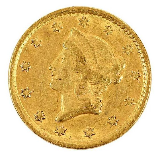 1853 Charlotte U.S. Gold Dollar Coin