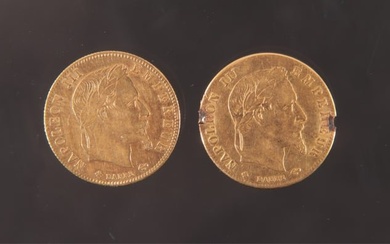 1864 & 1865 Napoleon III 5 Francs Gold Coins