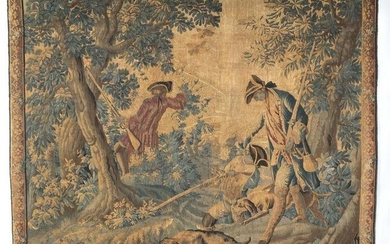 18C Continental tapestry with hunt scene