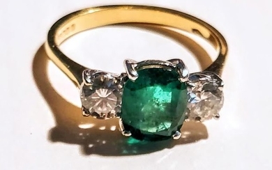 18ct. Gold - Ring Emerald