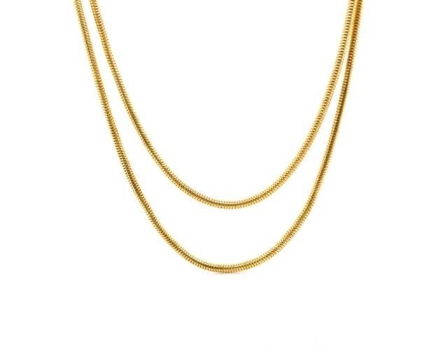 18ct yellow gold "snake" chain necklace marked 750 Italy. Ap...