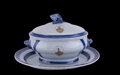 18th C Chinese Export Armorial Tureen & Platter