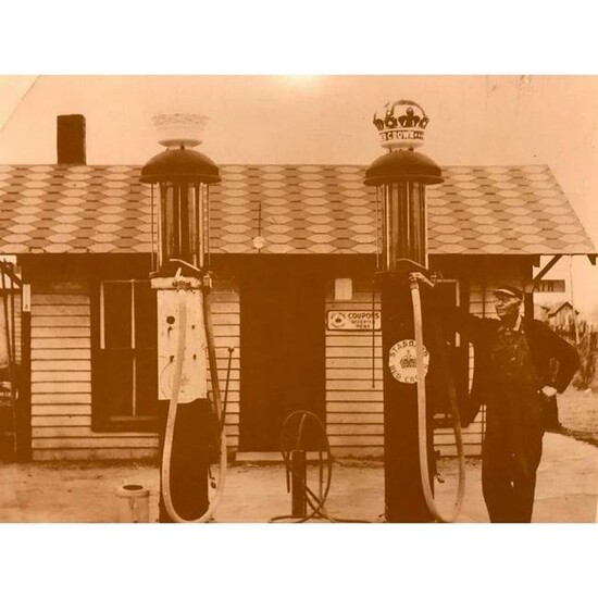 1930's Red Crown Gas Station Photo Print
