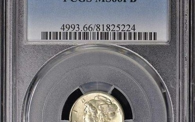 1935 10C Mercury Dime PCGS MS66FB