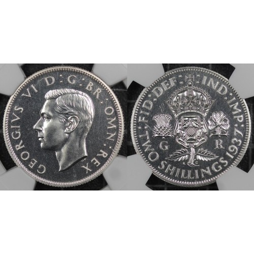 1937 Proof Florin, NGC PF66, George VI. About as struck with...