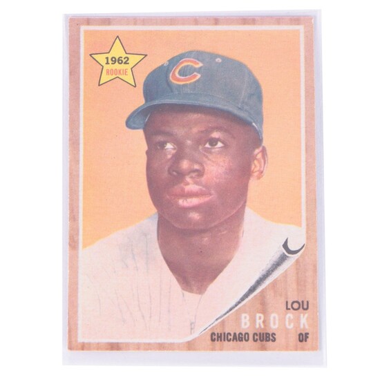 1962 Lou Brock Topps #387 Chicago Cubs Rookie Baseball Card