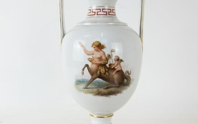19th C. KPM Painted Porcelain Urn