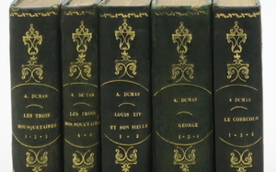 Alexandre Dumas - Lot avec 5 volumes - 1842/1844
