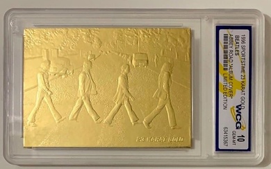 23k Gold Foil The BEATLES Embossed Album Cover Card