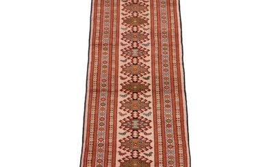2'4 x 6'10 Hand-Knotted Persian Turkoman Carpet Runner, 1970s