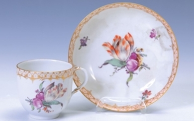 cup with saucer Fürstenberg, around 1780 porcelain,...