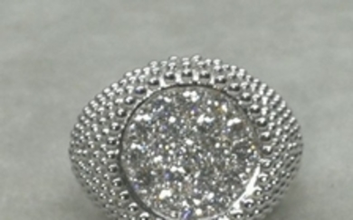 18 kt. White gold - Ring - 1.00 ct Diamond - Diamond