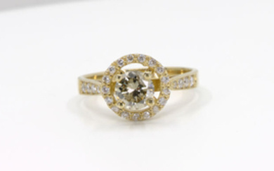 14 kt. Yellow gold - Ring - 0.70 ct Diamond - Diamonds