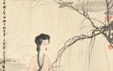 LADY BY THE WILLOWS, Fu Baoshi