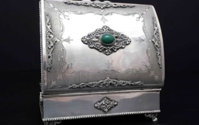 Jewellery box - .800 silver - Italy - mid 20th century