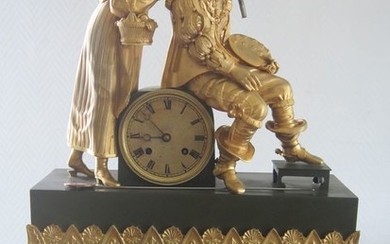 Tabletop clock - Gilt bronze - 19th century