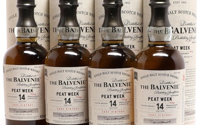3 bts. The Balvenie “Peat Week”, Single Malt Scotch Whisky, speyside Vintage...