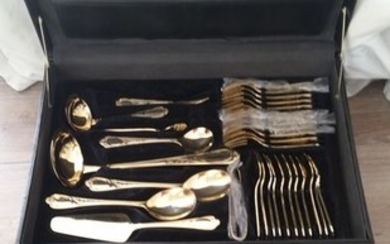 SBS Solingen - Luxury Cutlery Set - 70 pieces - Gold Plated (23 / 24k) - Germany - Gold (23 / 24k gold plated)