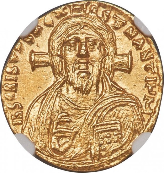 30059: Justinian II, first reign (AD 685-695). AV solid