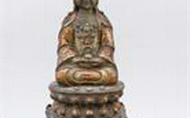 Gold Lacquer Buddha, China, pres. late Ming dynasty.