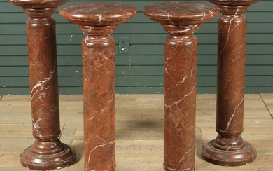 4 Faux Marble Composite Column Pedestals