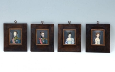 FOUR EXCEPTIONAL GUILLORY MINIATURE PAINTING