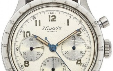 54059: Nivada Stainless Steel Pilot Chronograph Wristwa