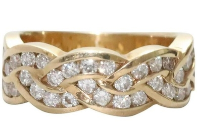 14 KT Gold With .96 CT Diamond Ring