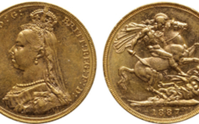 Australia, Victoria, Sovereign, 1887-M, Jubilee Head, MS61 PCGS