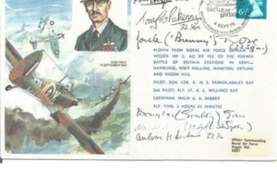 Battle of Britain multiple signed Lord Dowding cover from the collection of Ted Sergison. Signed by Pete Brothers, H Hoyle,...