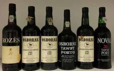 6 bouteilles PORTO (Rozes 20 ans; Osborn's…