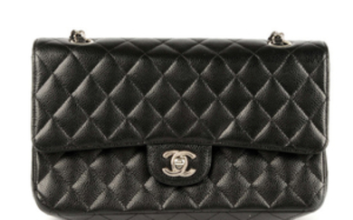 CHANEL- a Medium Caviar Classic Double Flap handbag.