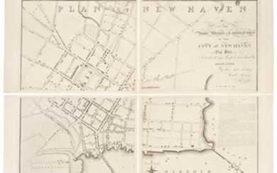 * DOOLITTLE, Amos (1754-1832). Plan of New Haven. [New Haven?:] n.p., n.d. [ca early 20th-century].