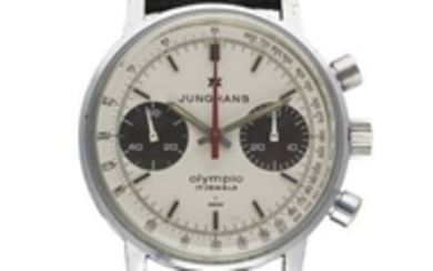 A GENTLEMAN'S JUNGHANS OLYMPIC CHRONOGRAPH WRIST WATCH