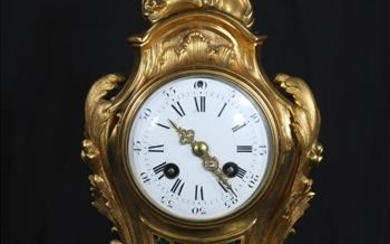 Gilt bronze 19th Century Louis XV style Clock