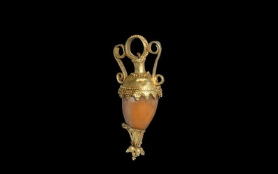 Greek Gold and Coral Pendant