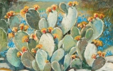 Hardy Martin, "Cactus and Austin Stone", oil on board
