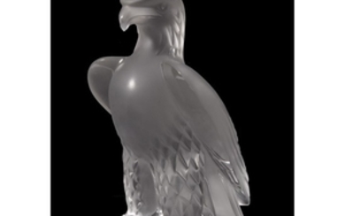 Lalique, Cristal Lalique, a frosted glass model of an eagle
