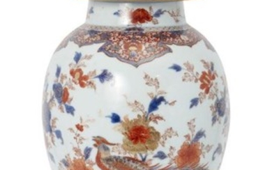 A large Chinese porcelain imari baluster vase...