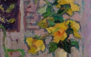 Olga MISCHKINE (1910 1985) Fleurs dans un vase Hui…