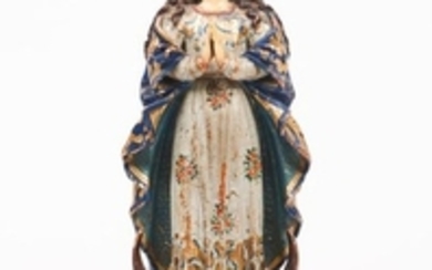 Our Lady of the Conception Polychrome and gilt woo…
