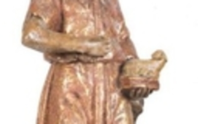 Saint John the Baptist. Carved, polychromed and gilded